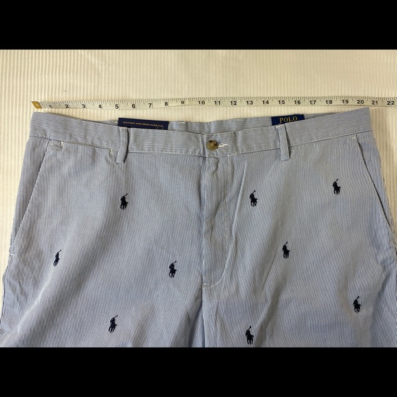 Polo Ralph Lauren Classic Fit Pinstripe Pony Short - Picture 10 of 11